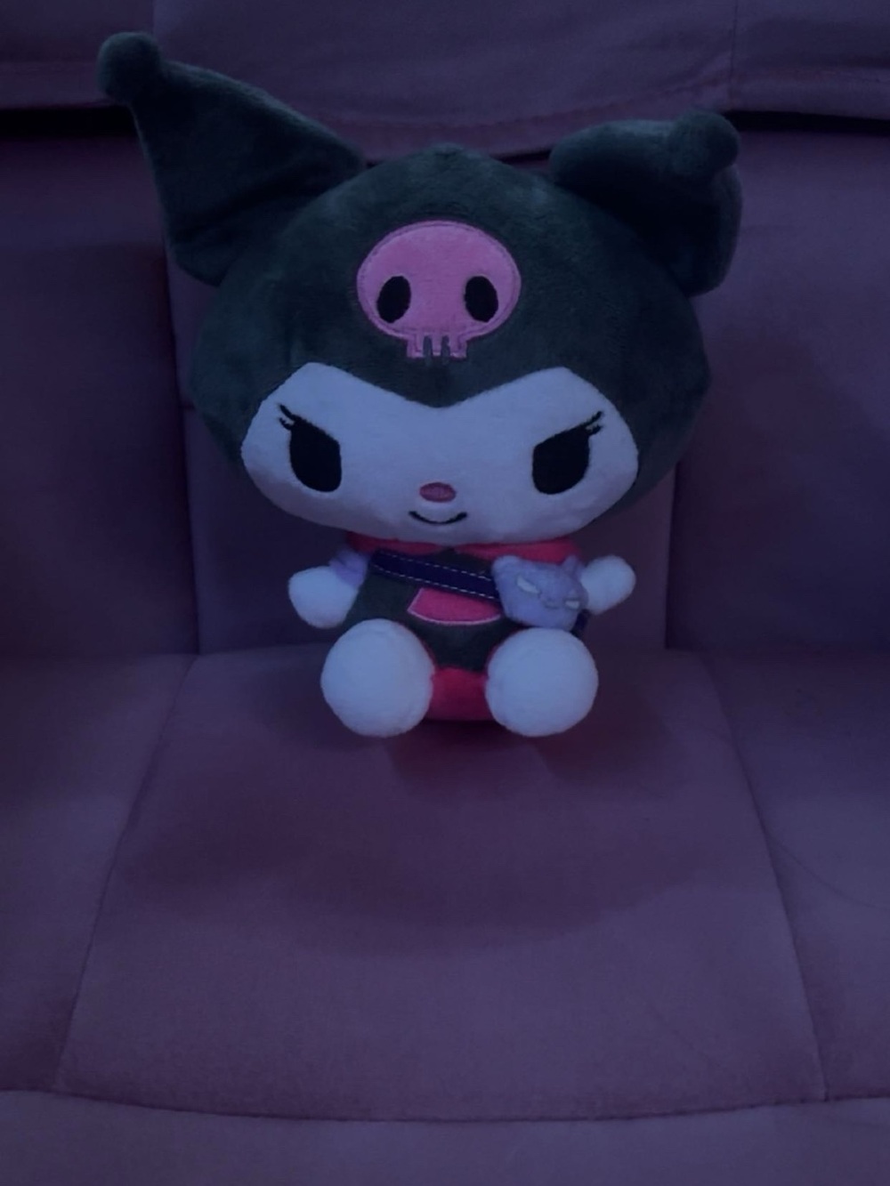 Sanrio Kuromi Plush - Black, Pink & White Soft Doll
